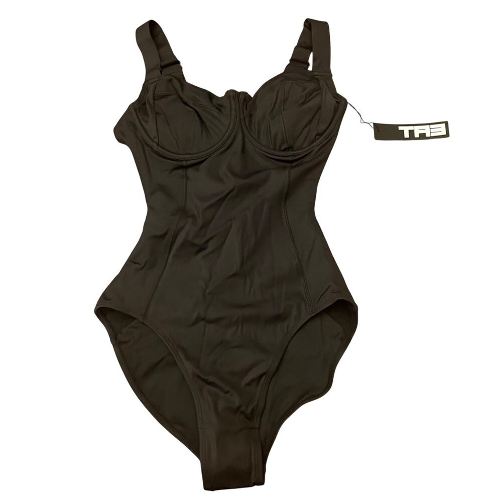 TA3 Lifty One Piece Underwire Swimsuit Black Sz MEDIUM REGULAR/LONG Cup H/I - Picture 5 of 11